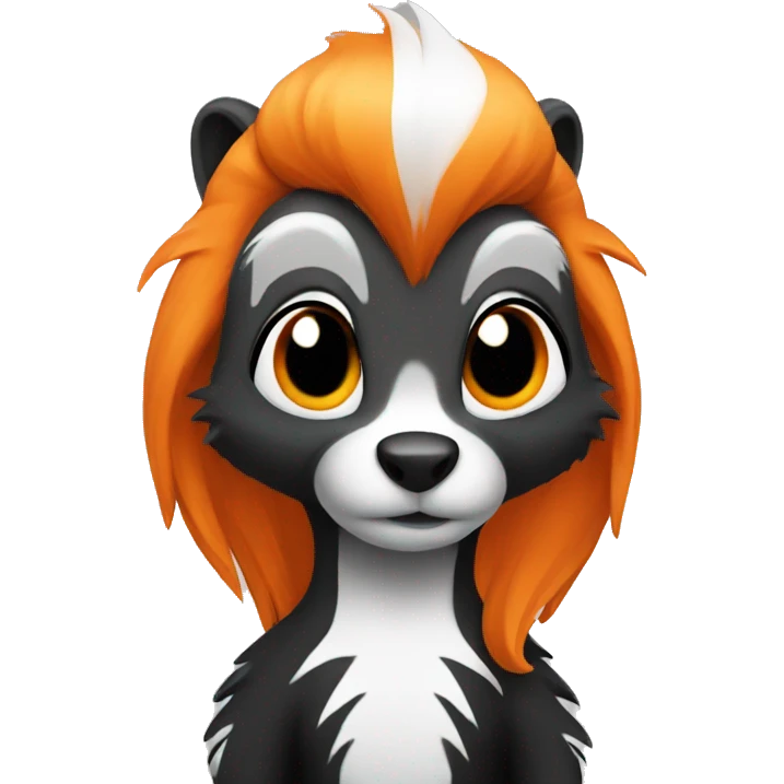 skunk with orange hair emoji