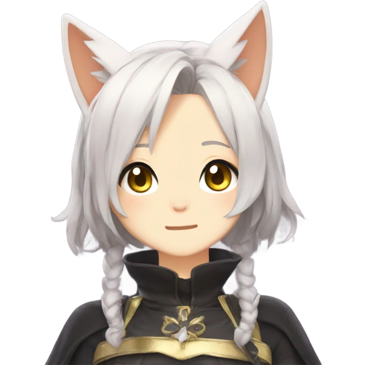 ashe from fire emblem three houses with cat ears emoji