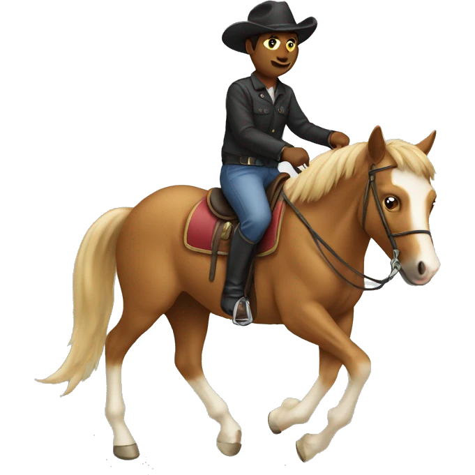 a cat riding a horse emoji