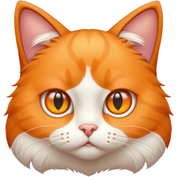 cat with blank expression, silent, simple background emoji