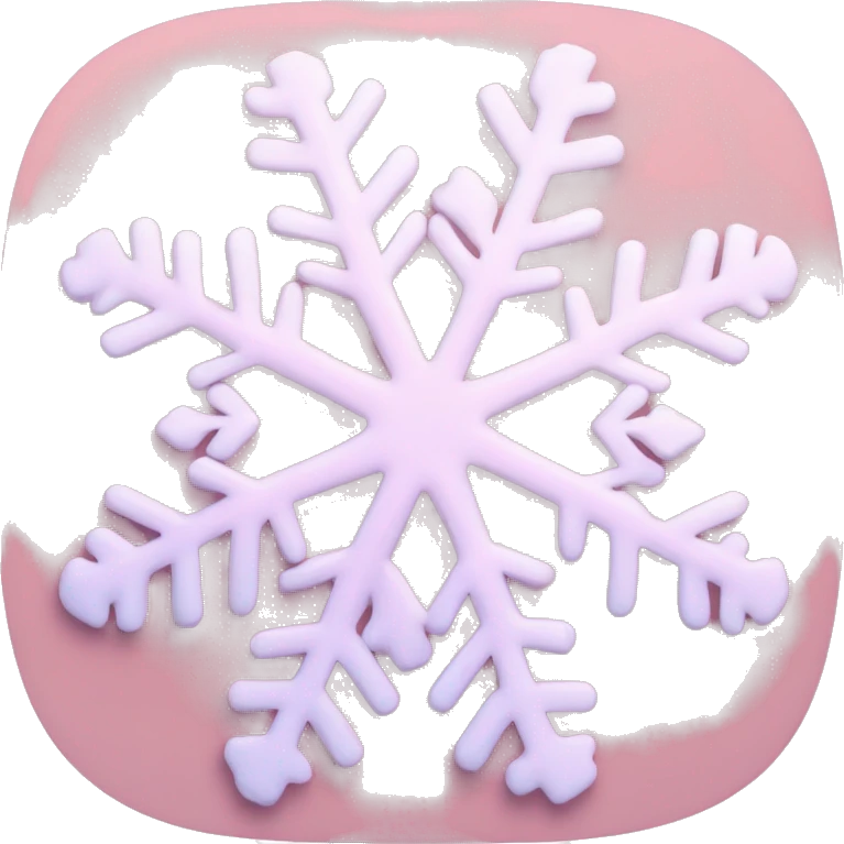 pastel pink snowflake  emoji