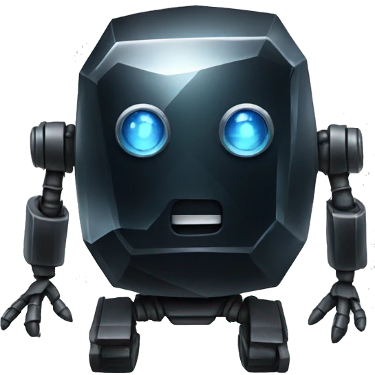 black crystal robot emoji