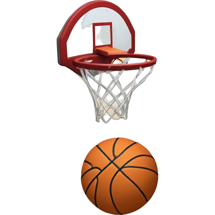 basketball goes through hoop emoji