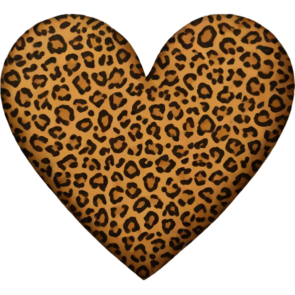 Leopard print heart emoji