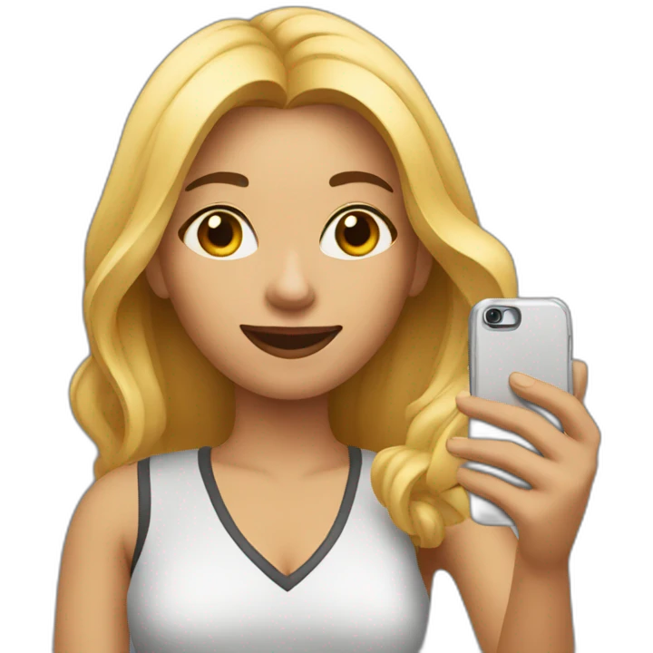 a woman taking a selfie emoji