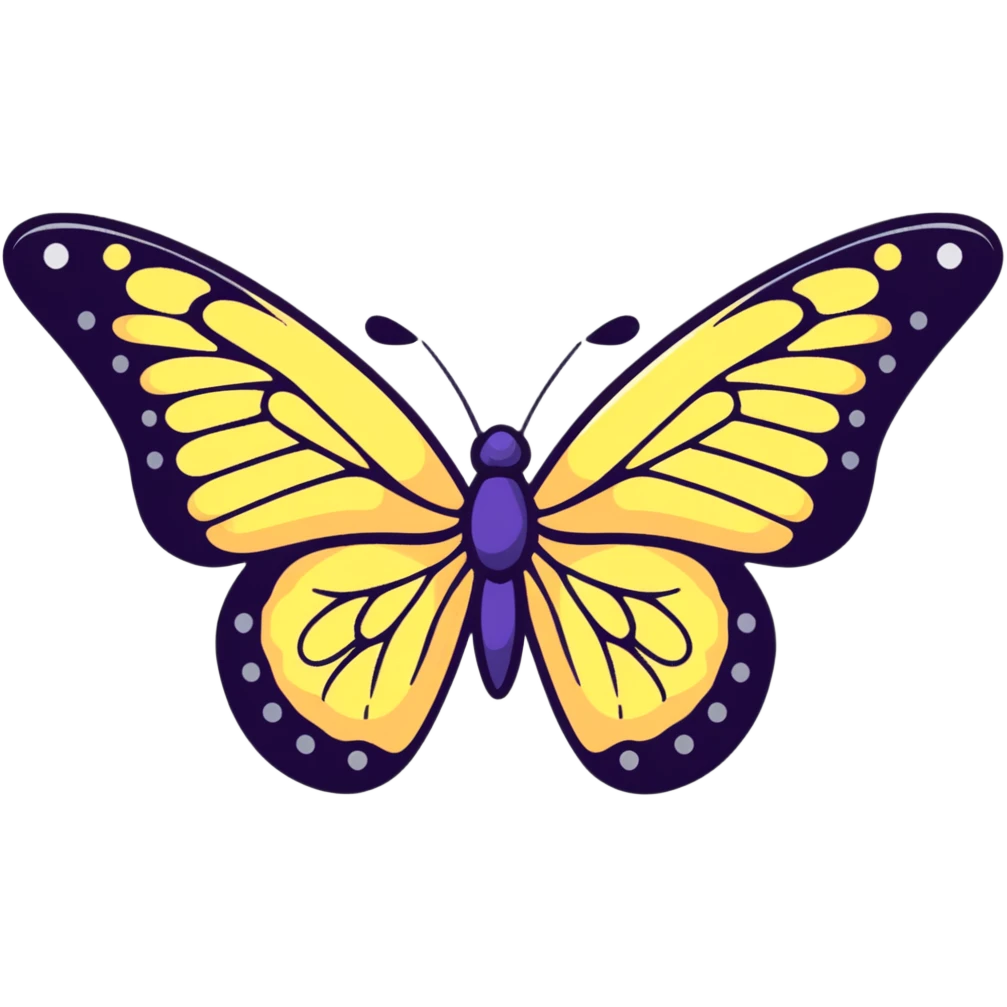 aesthetic butterfly with sparkles emoji
