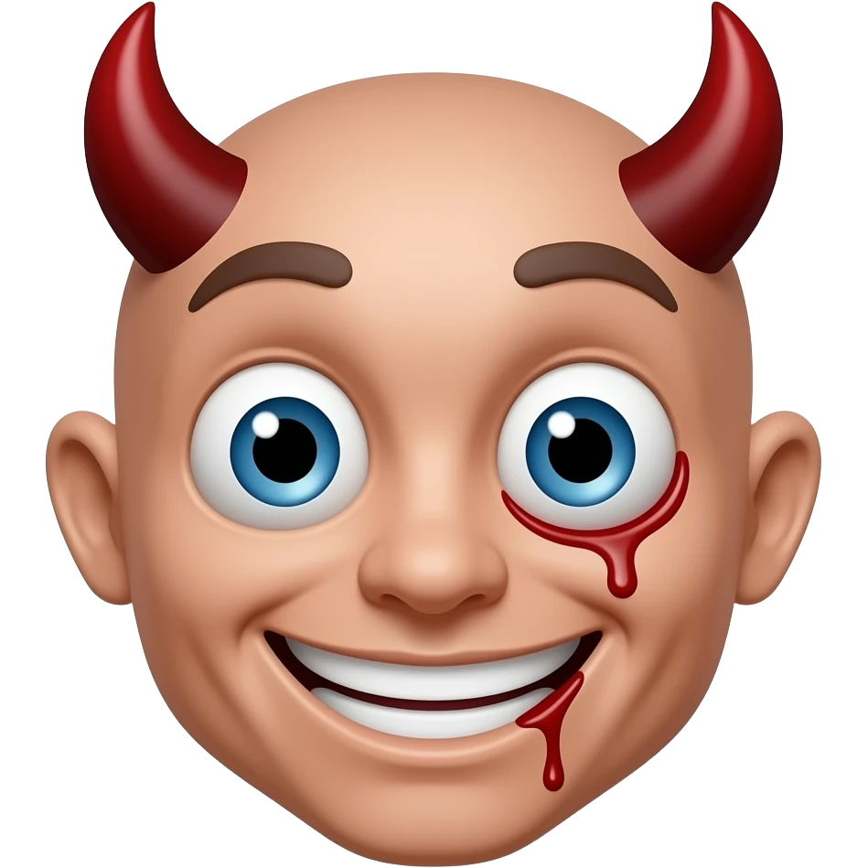 😈 customise this emoji with a bleeding eye emoji