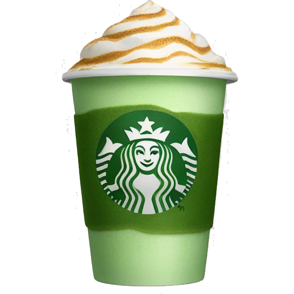 Starbucks matcha coffee  emoji
