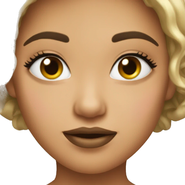 Coquette blushing  emoji
