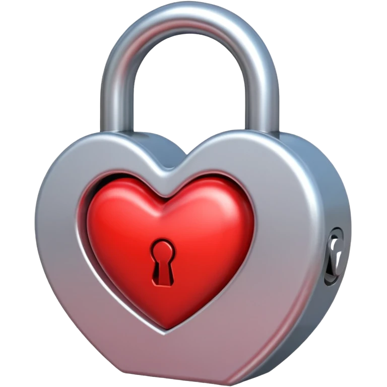 heart is in an open lock emoji