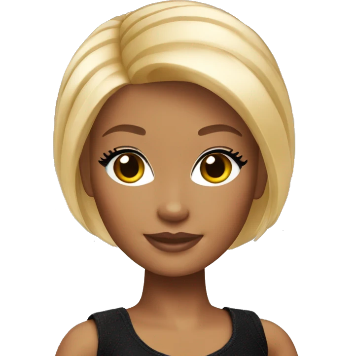 barbie short hair black outfit  emoji