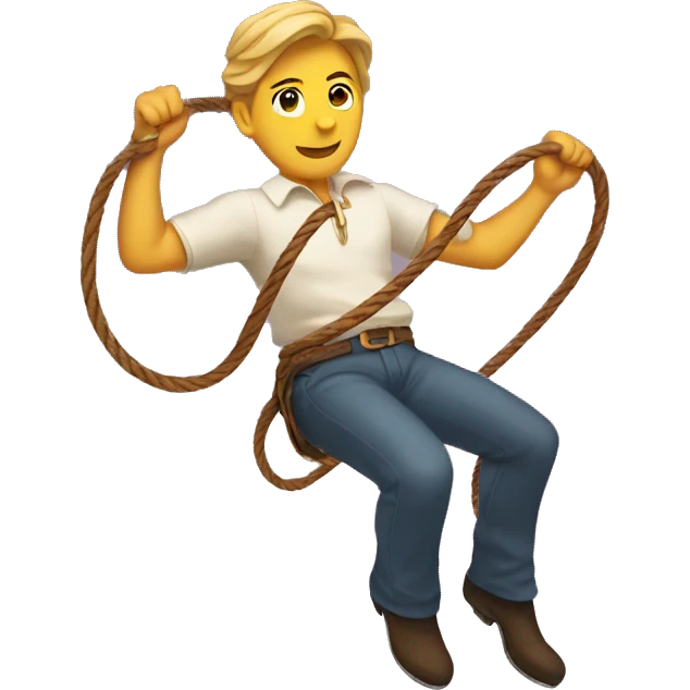 swinging lasso emoji