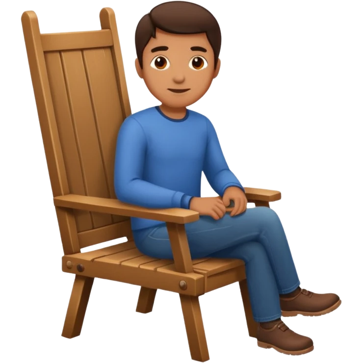 man sitting still in a chair emoji