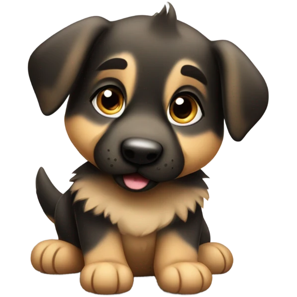German shepherd puppy love emoji