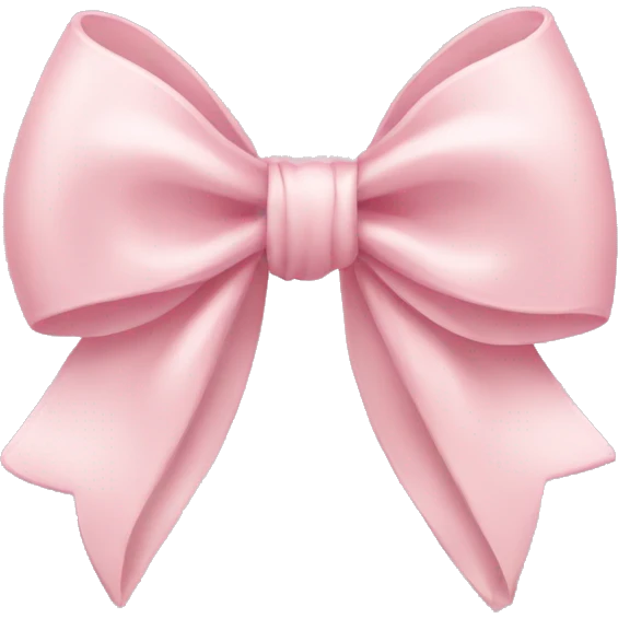 light soft pink bow  emoji