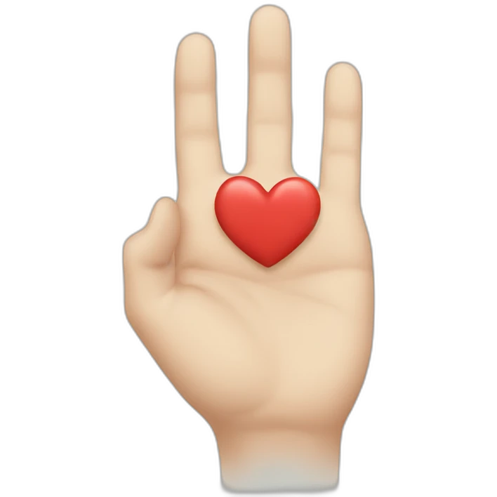 Korean sign heart hand emoji