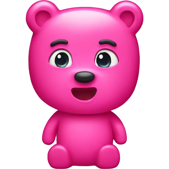Pink gummy bear emoji