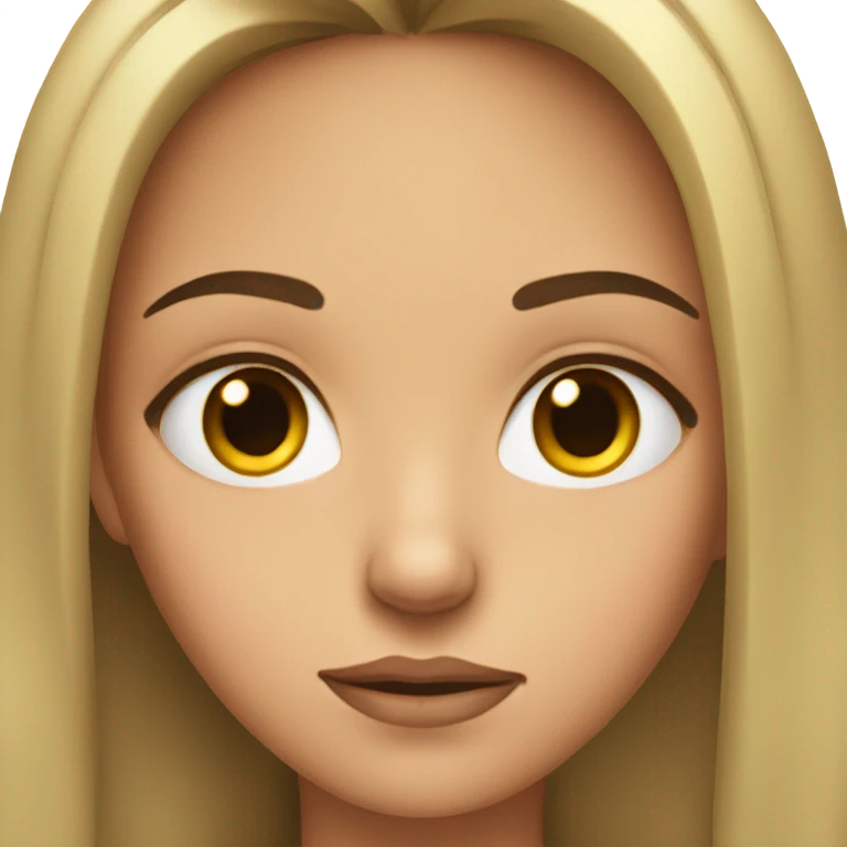 Girl with resting bitch face emoji