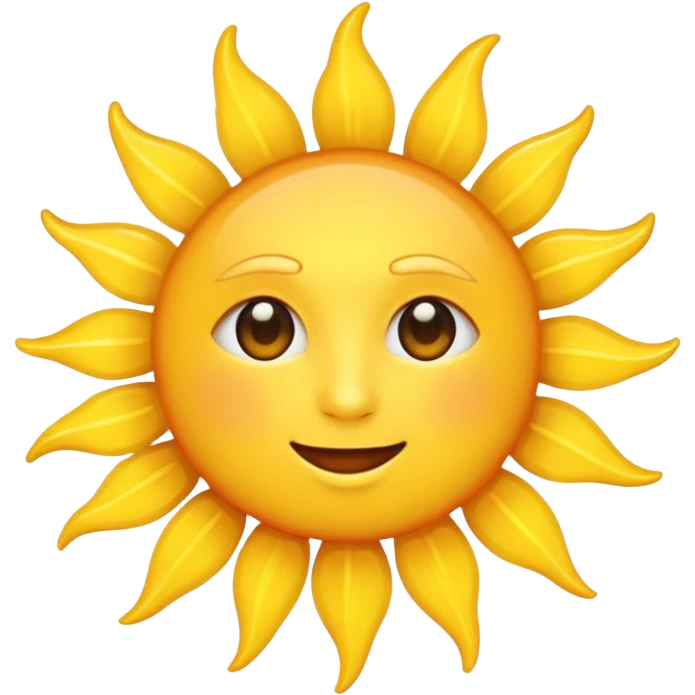 Sun, no face emoji