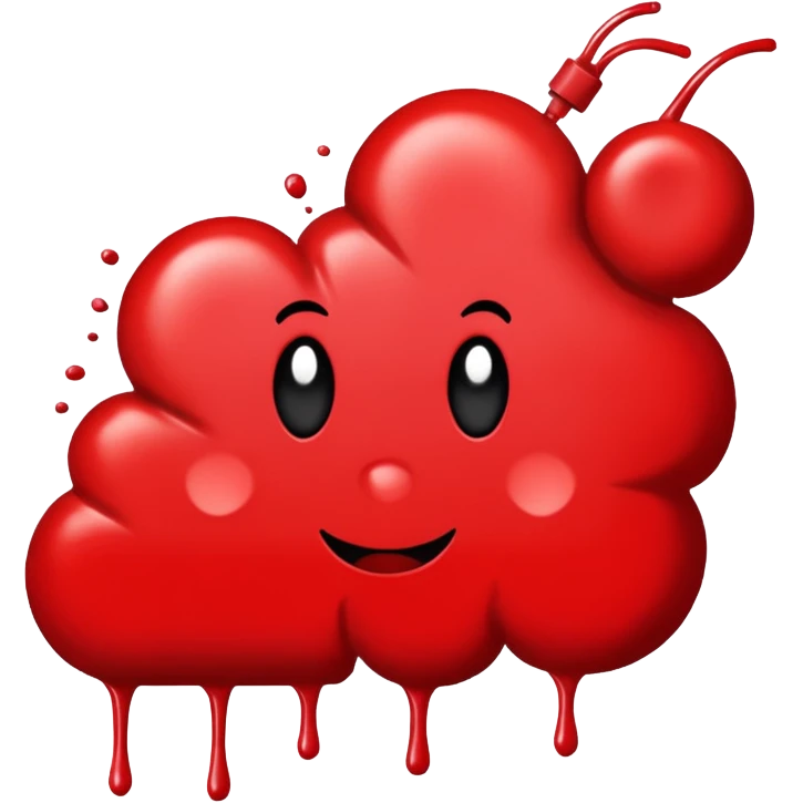 Сделай красное граффити "CNS" emoji