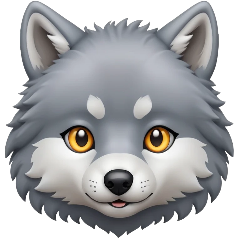 Wolf cute emoji
