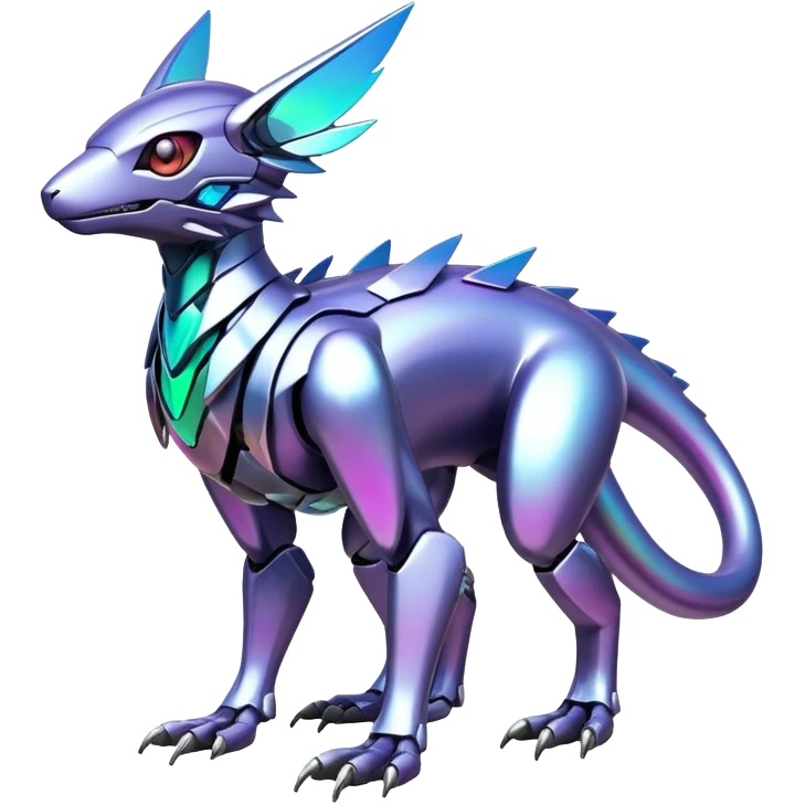  exotic shiny futuristic modern cyber-Fakémon-Digimon-Trico-creature emoji