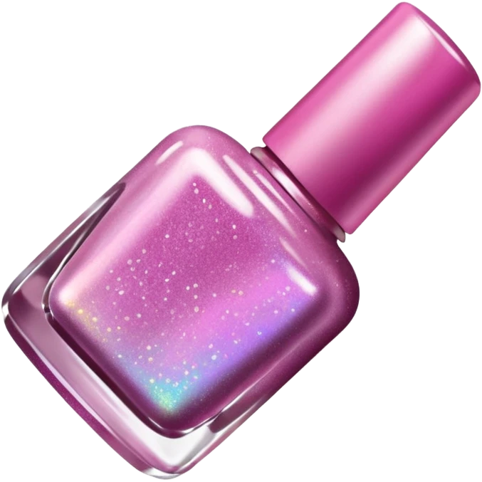 Pink glitter nail polish emoji