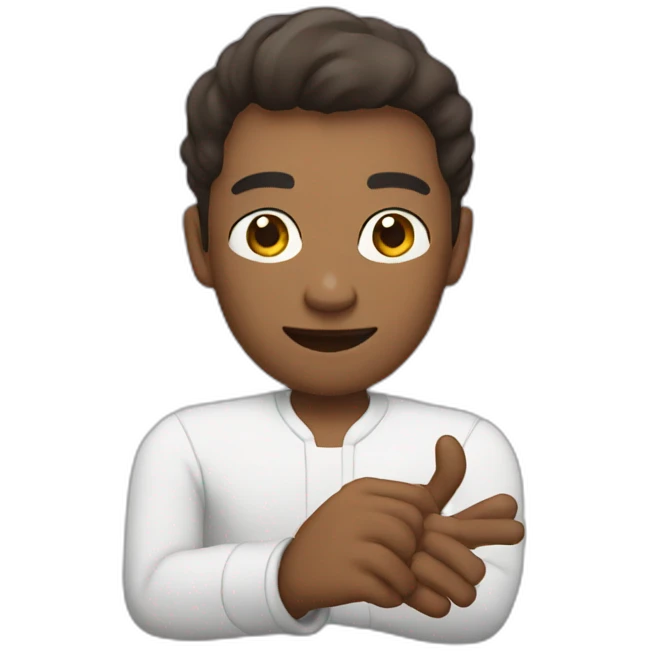 persona saludando con la mano emoji