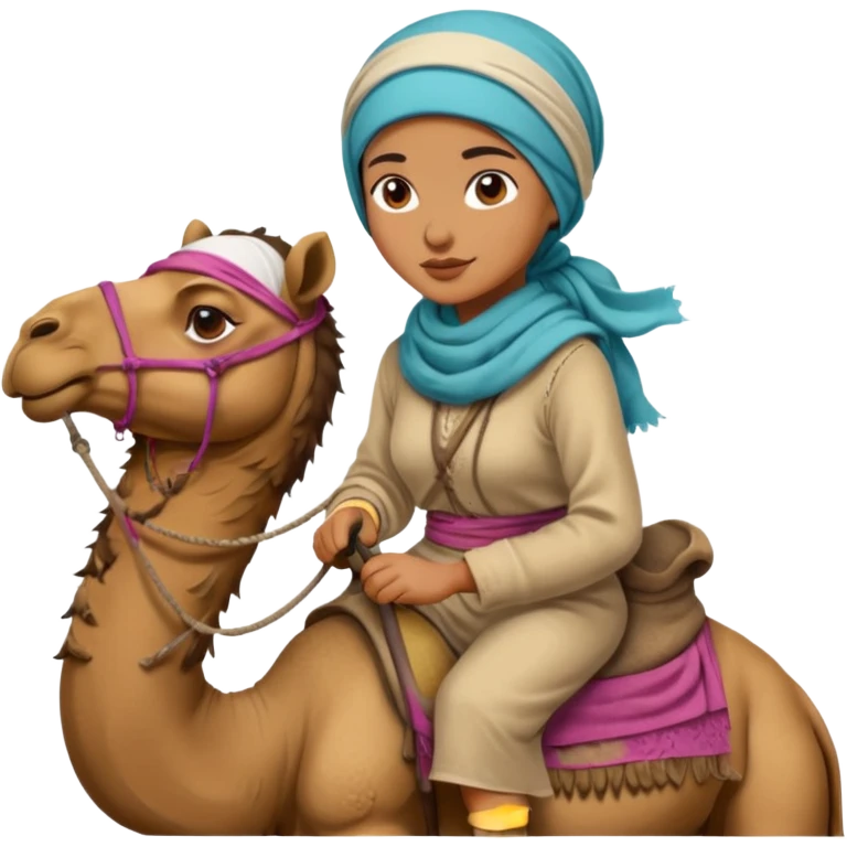 Desert Nomad Traveler with camel emoji