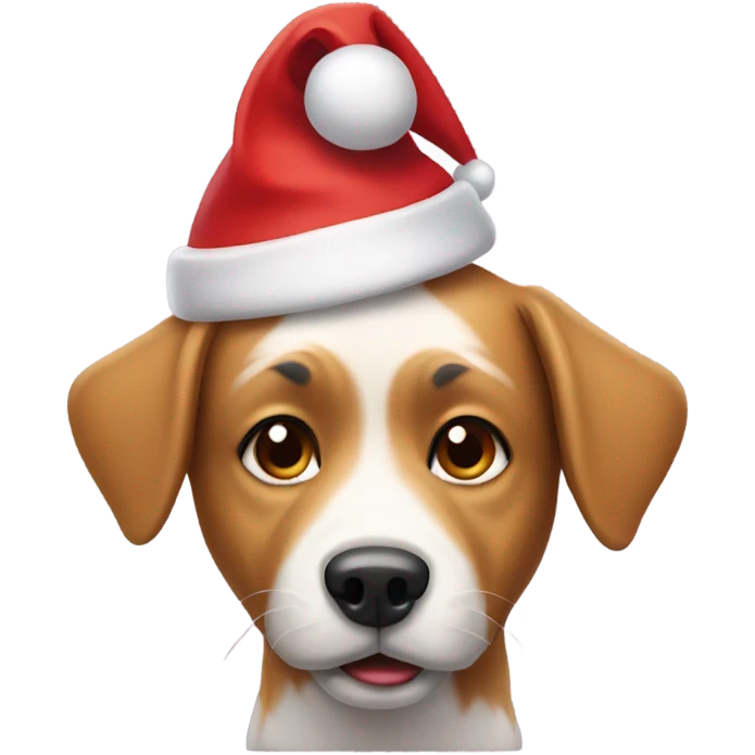 Dog with Santa hat emoji