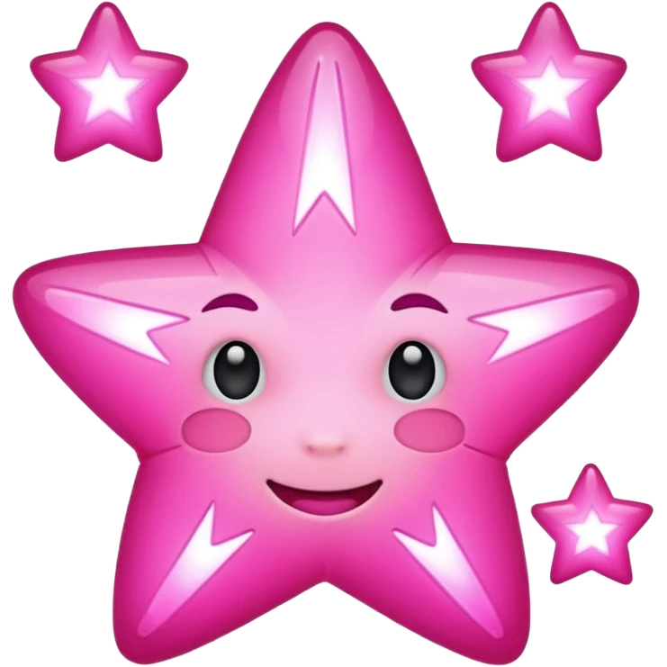 яркие розовые звезды сияние emoji