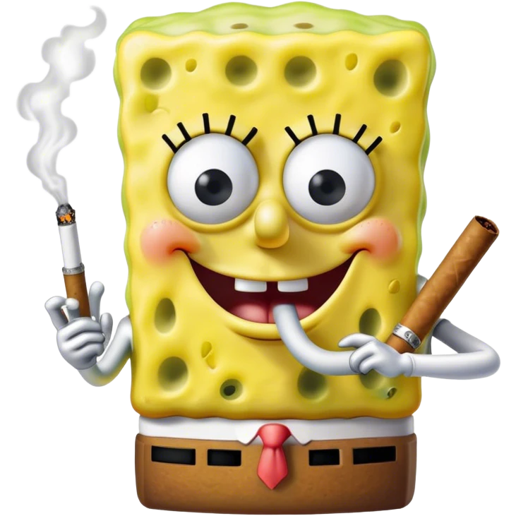 SpongeBob smoking blunt  emoji