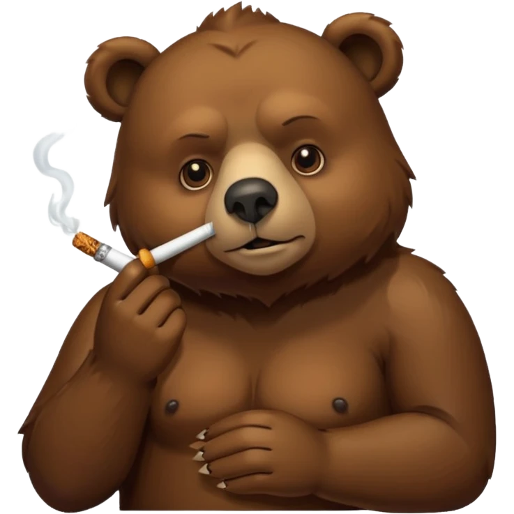 bear smoking  emoji