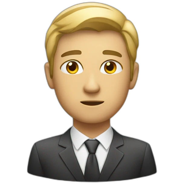 business man thinking emoji