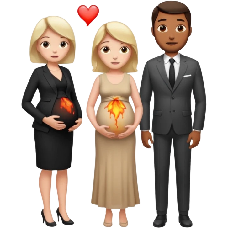 pregnant woman being burned in the face of a very handsome man emoji