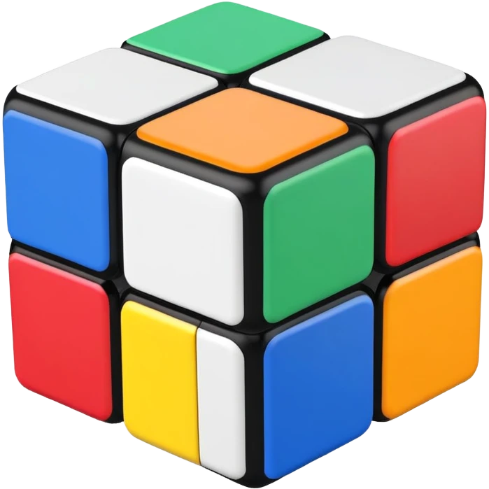 A 3x3-squares rubix cube emoji