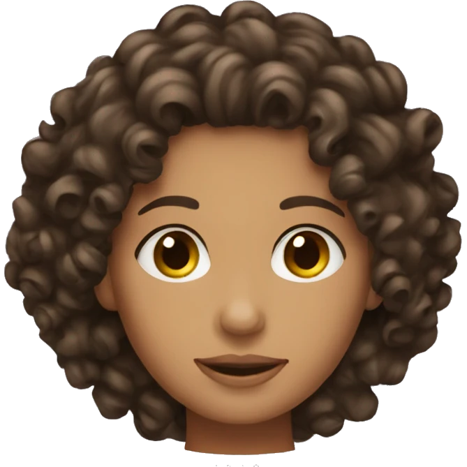 curly brunette emoji