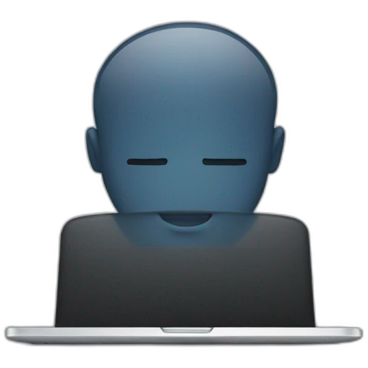A person with a laptop in front of his face emoji