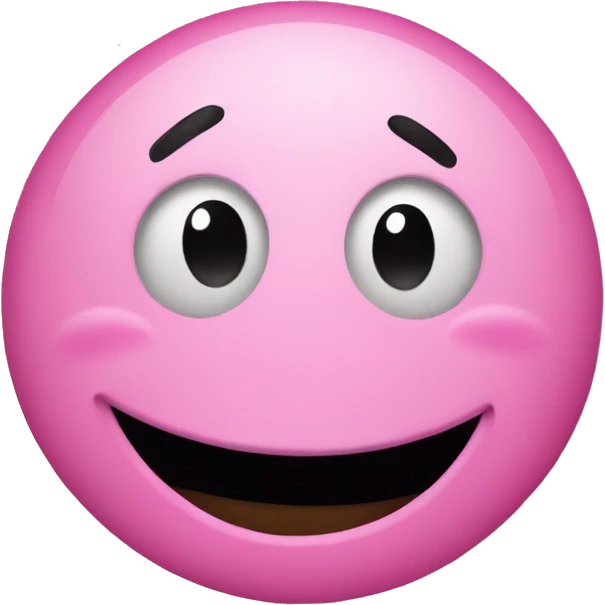 pink happy face isolated emoji