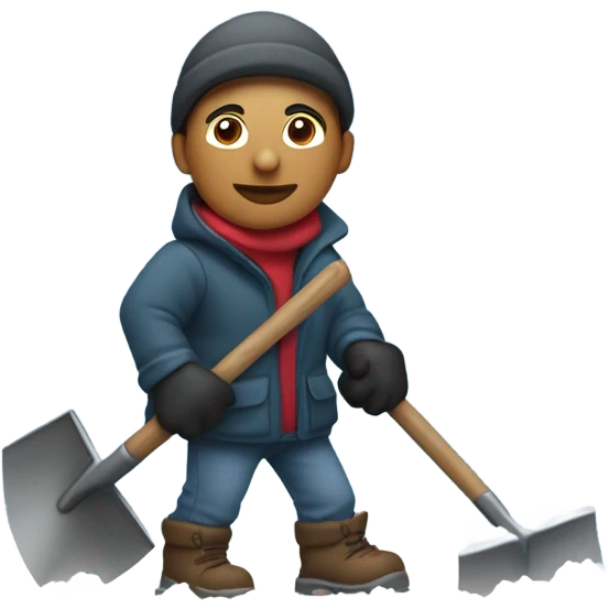 Puerto Rican shoveling snow  emoji