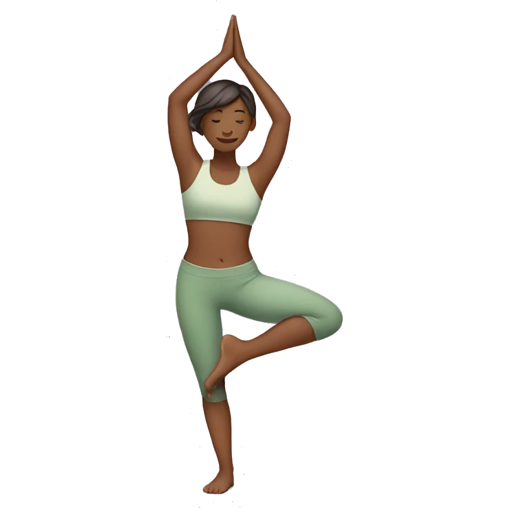 a emoji doing yoga with no gender emoji