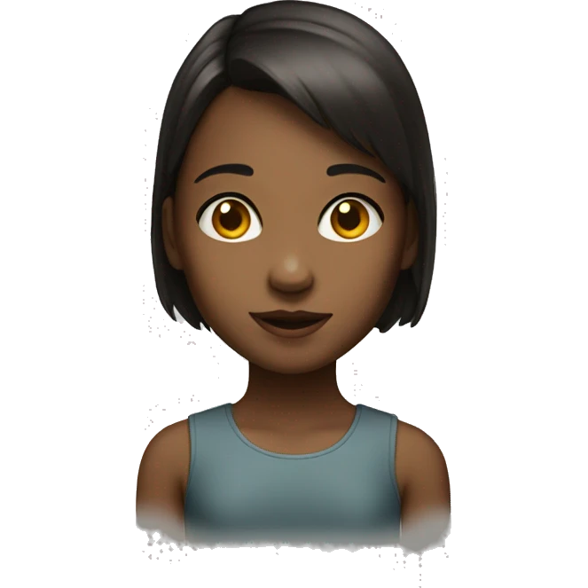 realistic portrait of a girl, frontal view emoji