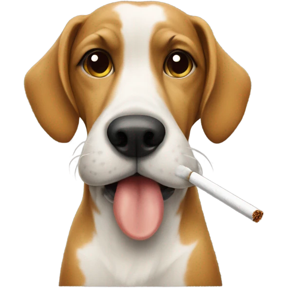 Dog smoking a cigarette  emoji