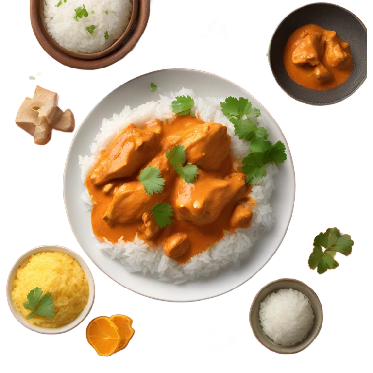 butter chicken with rice emoji