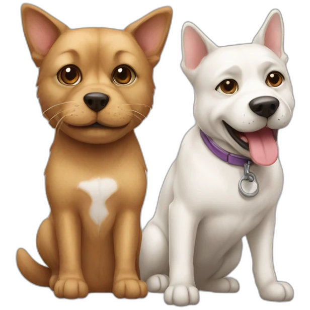 Chien et chat emoji