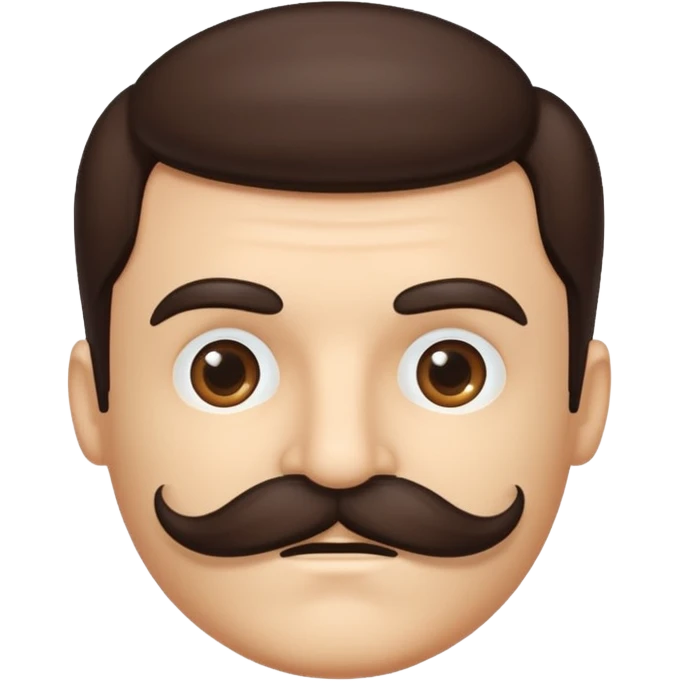 plain moustache emoji