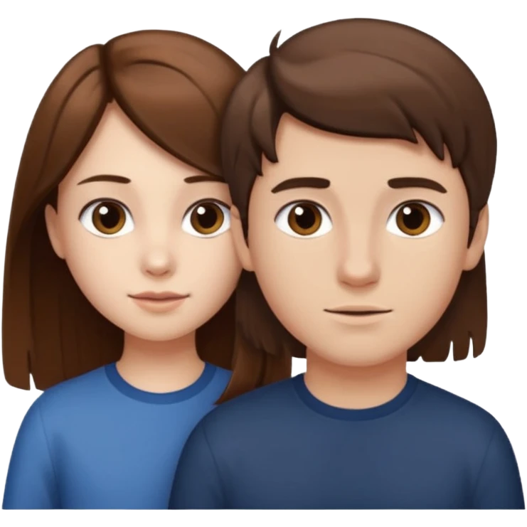 a girl and the boy behind her emoji