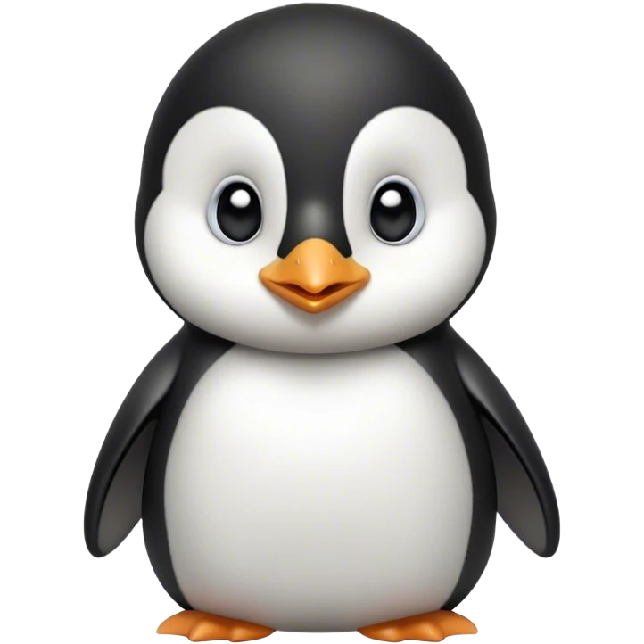 Cinematic Noble Baby Penguin Portrait Emoji, Poised with an air of innocent regality, featuring soft, downy feathers in crisp black and white and wide, soulful eyes, Simplified yet sharp and sophisticated features, highly detailed, glowing with a gentle, dignified polar glow, high shine, intelligent and charming, stylized with an air of cherubic majesty, focused and attentive, soft glowing outline, capturing the essence of a tiny arctic noble that feels as though it could waddle out of the screen with effortless authority! emoji