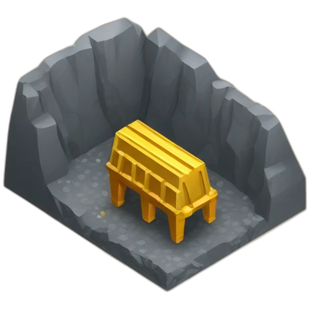 isometric mining gold shaft emoji