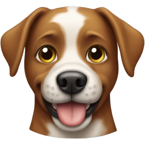 Dog having a poo emoji